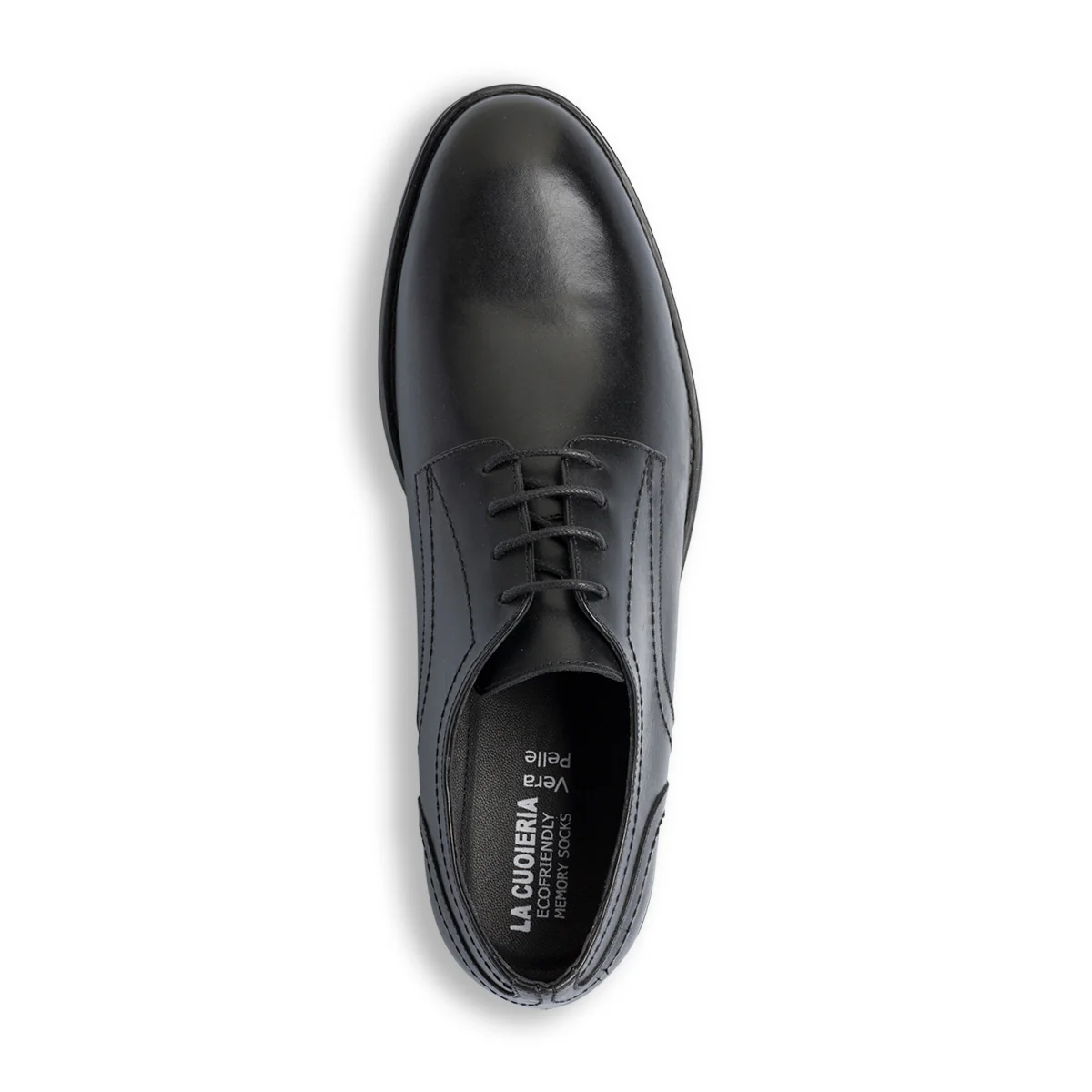 Scarpe Eleganti Uomo nere in pelle con allacciatura Derby La Cuoieria - Image 7