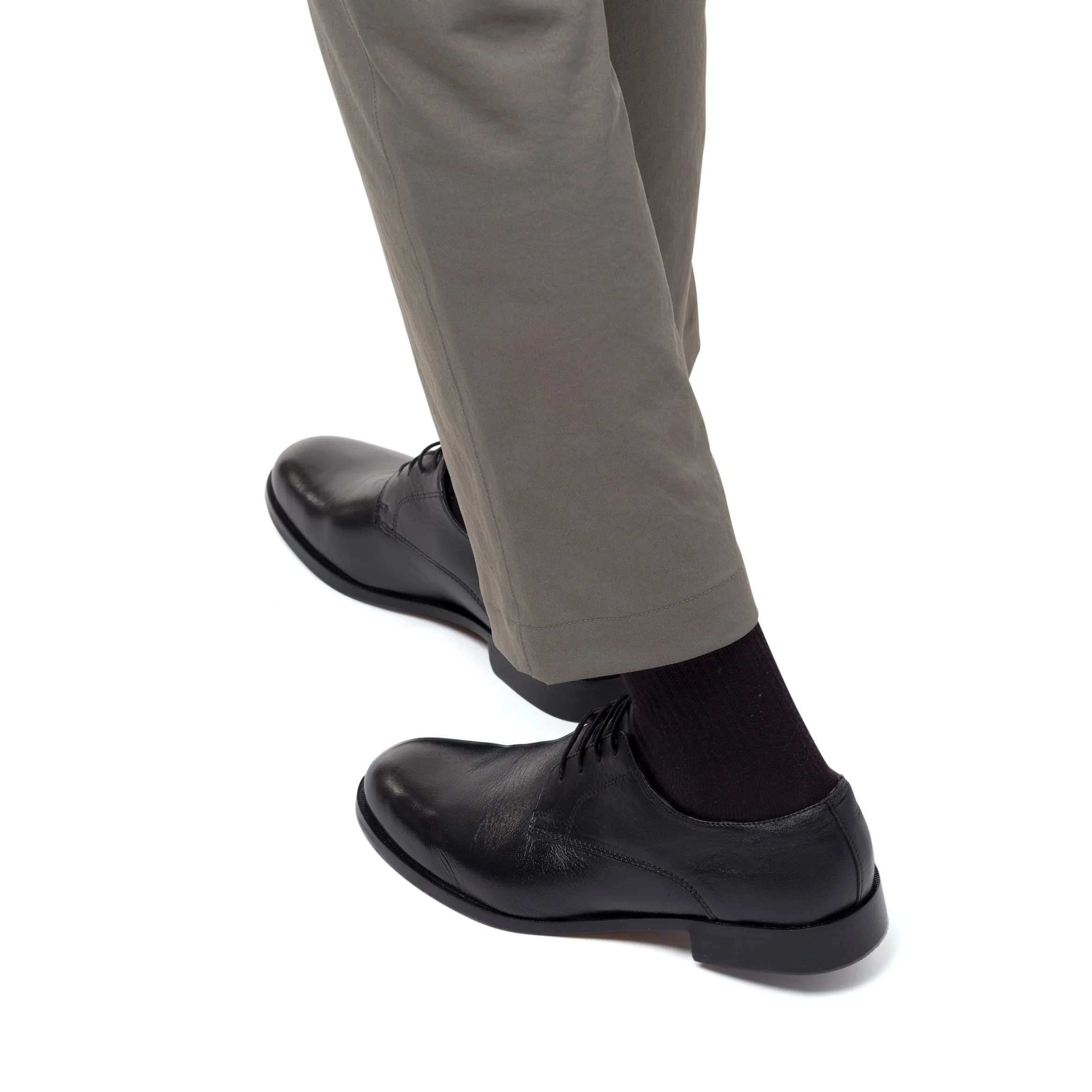 Scarpe Classiche Uomo Nere in pelle con cuciture Decorative Riflessi Urbani - Image 3