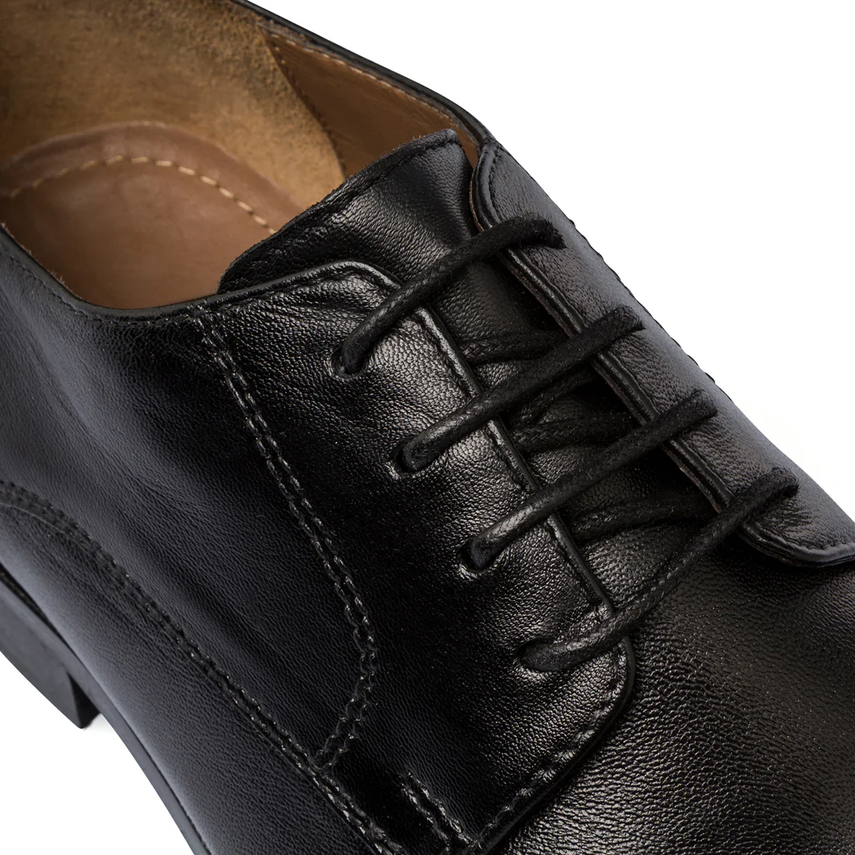 Scarpe Classiche Uomo Nere in pelle con cuciture Decorative Riflessi Urbani - Image 5