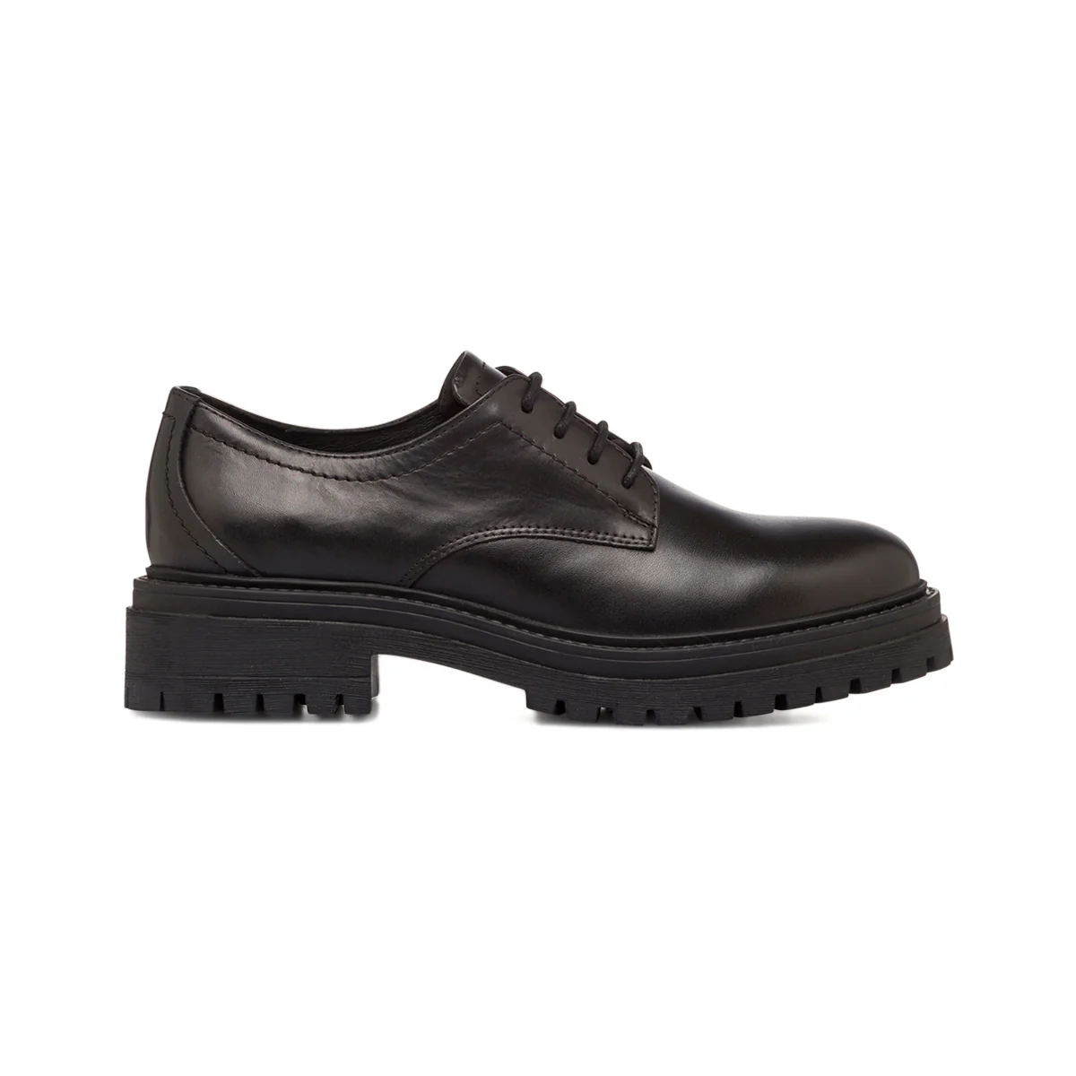 Stringate in pelle nere da donna con allacciatura Derby Geox Iridea