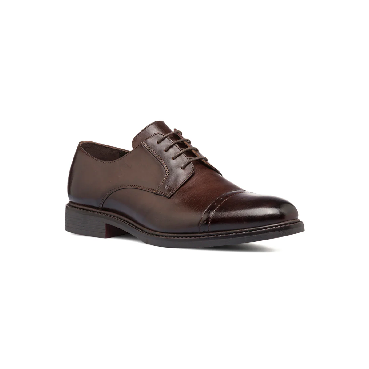 Stringate eleganti marroni in pelle da uomo con allacciatura Derby La Cuoieria - Image 2
