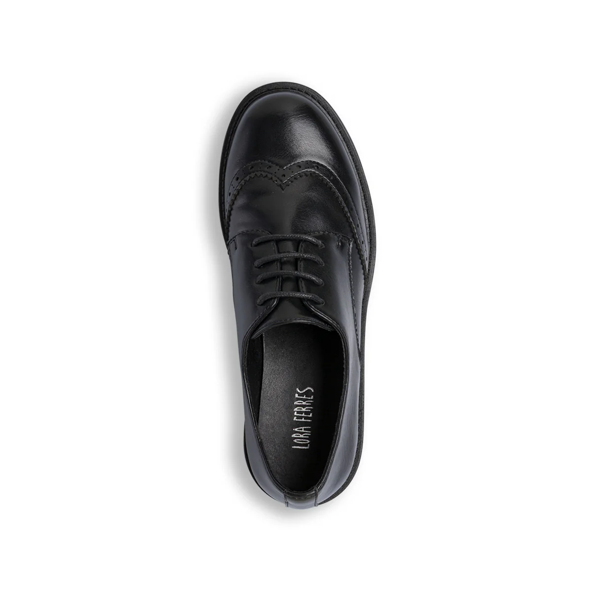 Stringate nere da Donna con dettaglio Brogue Lora Ferres - Image 5