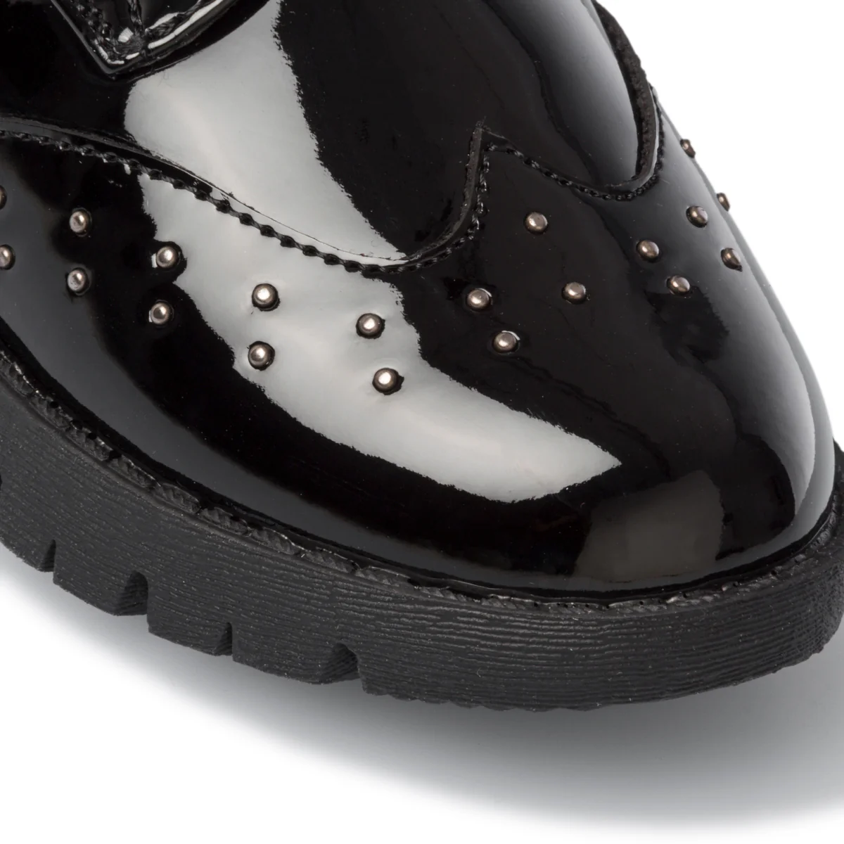 Stringate nere effetto vernice con dettagli brogue Lumberjack Gigia - Image 5