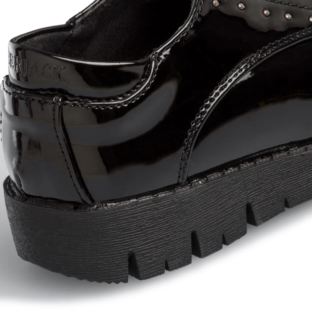 Stringate nere effetto vernice con dettagli brogue Lumberjack Gigia - Image 7