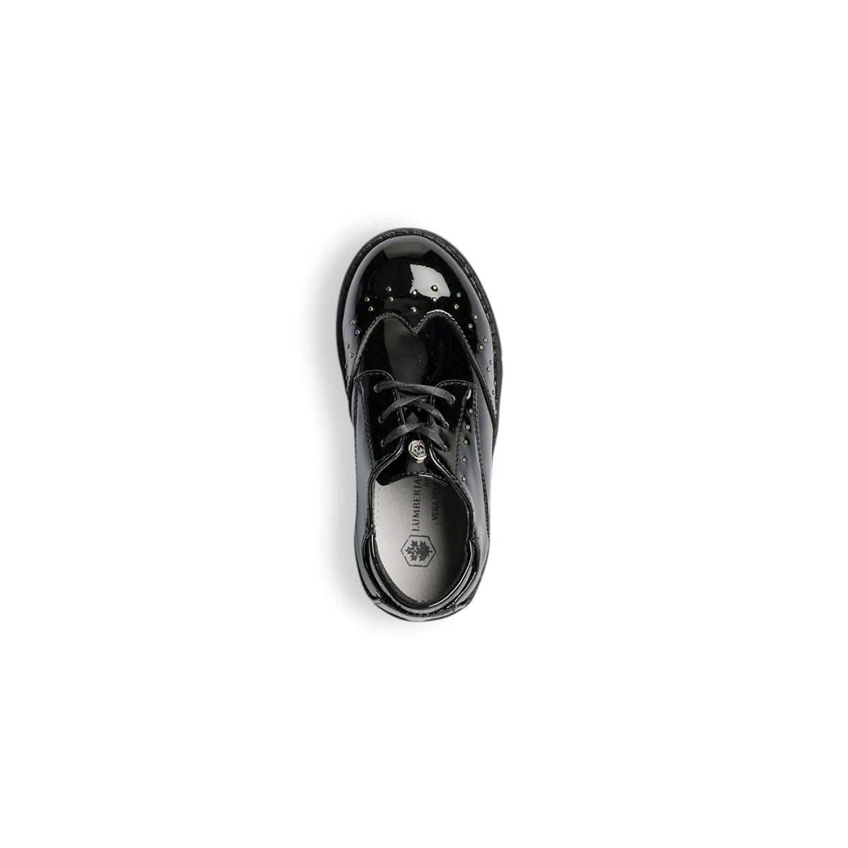Stringate nere effetto vernice con dettagli brogue Lumberjack Gigia - Image 8