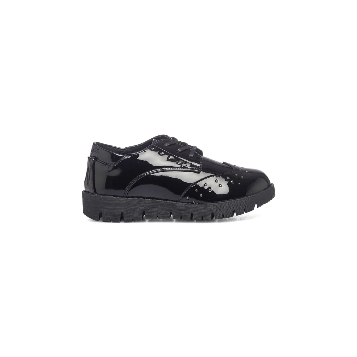 Stringate nere effetto vernice con dettagli brogue Lumberjack Gigia