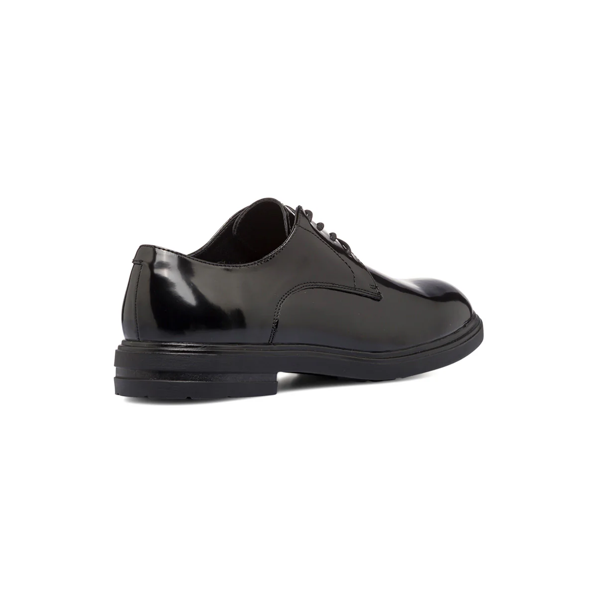 Stringate eleganti nere effetto vernice da uomo con allacciatura Derby Riflessi Urbani - Image 3