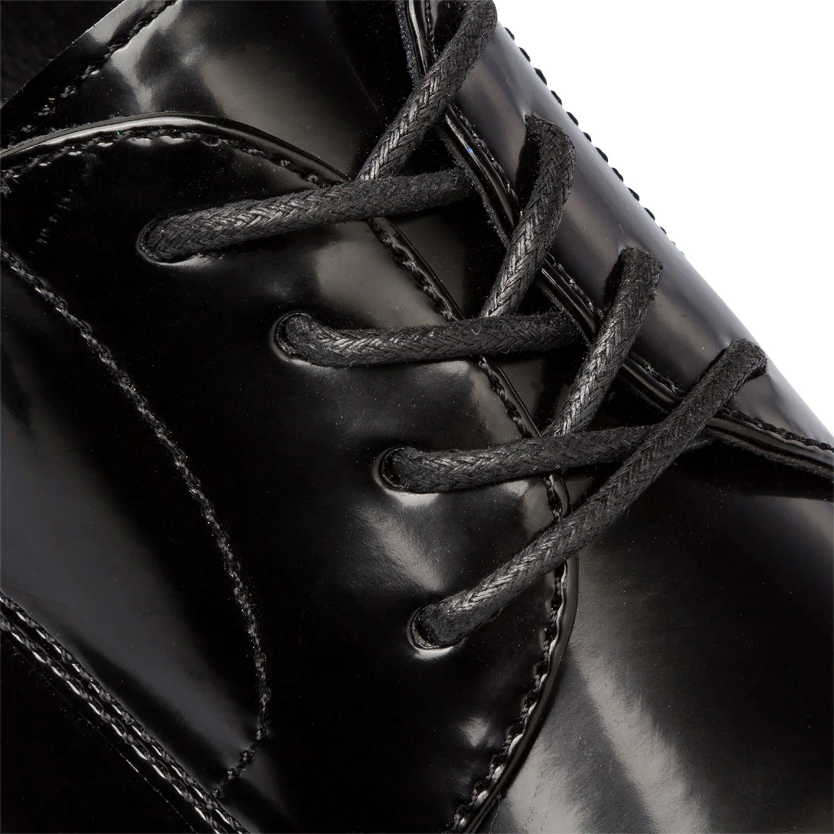 Stringate eleganti nere effetto vernice da uomo con allacciatura Derby Riflessi Urbani - Image 6