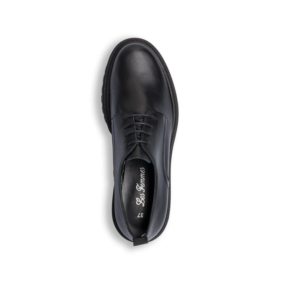Stringate nere in pelle da donna con suola chunky Primopiano - Image 7