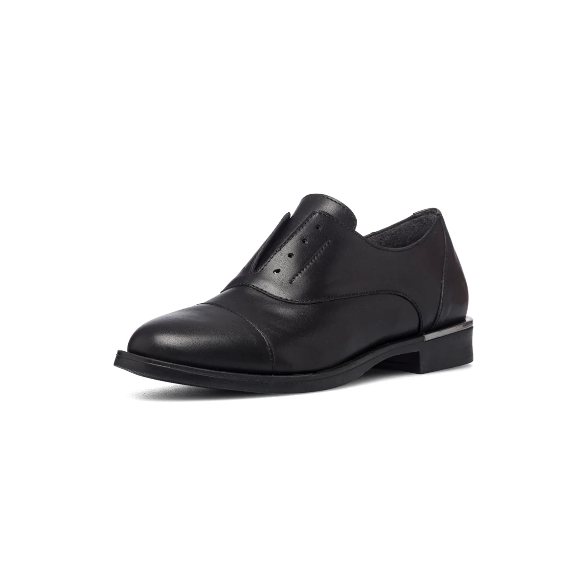 Stringate senza lacci nere in pelle P Essentials - Image 2