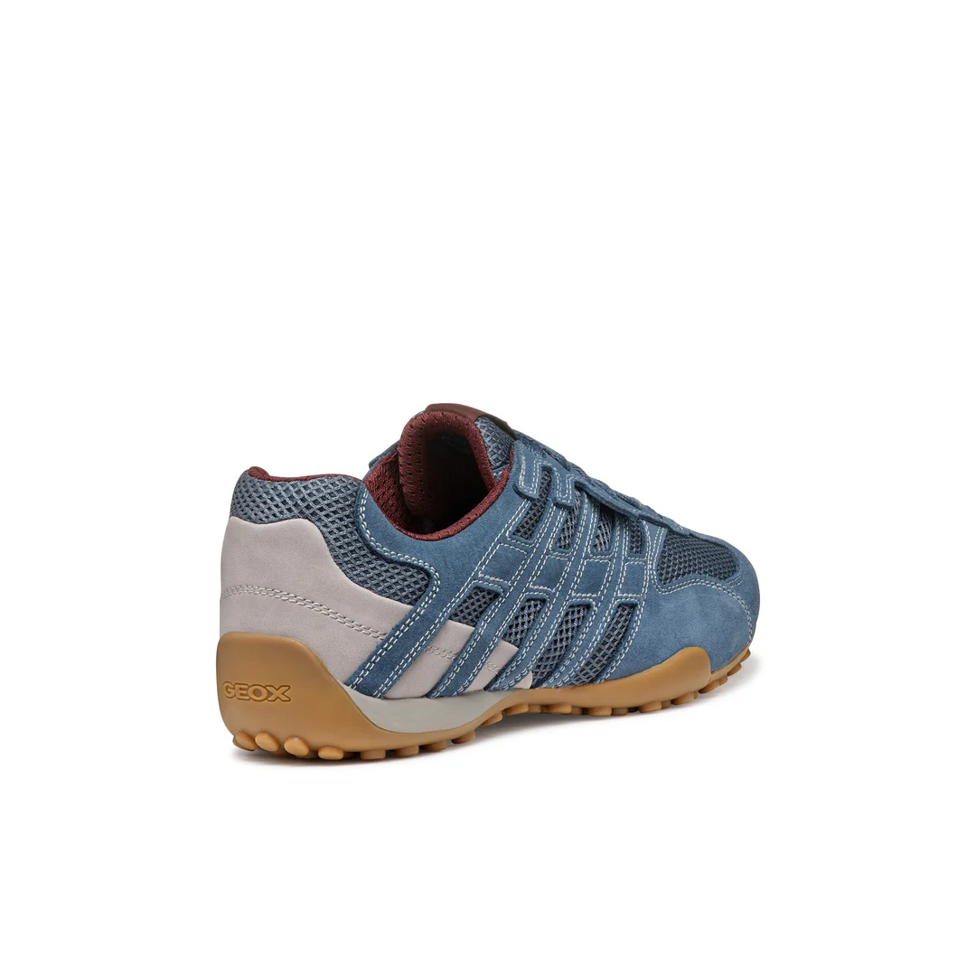Stringate Uomo azzurre con inserti in mesh e suola traspirante Geox - Image 3