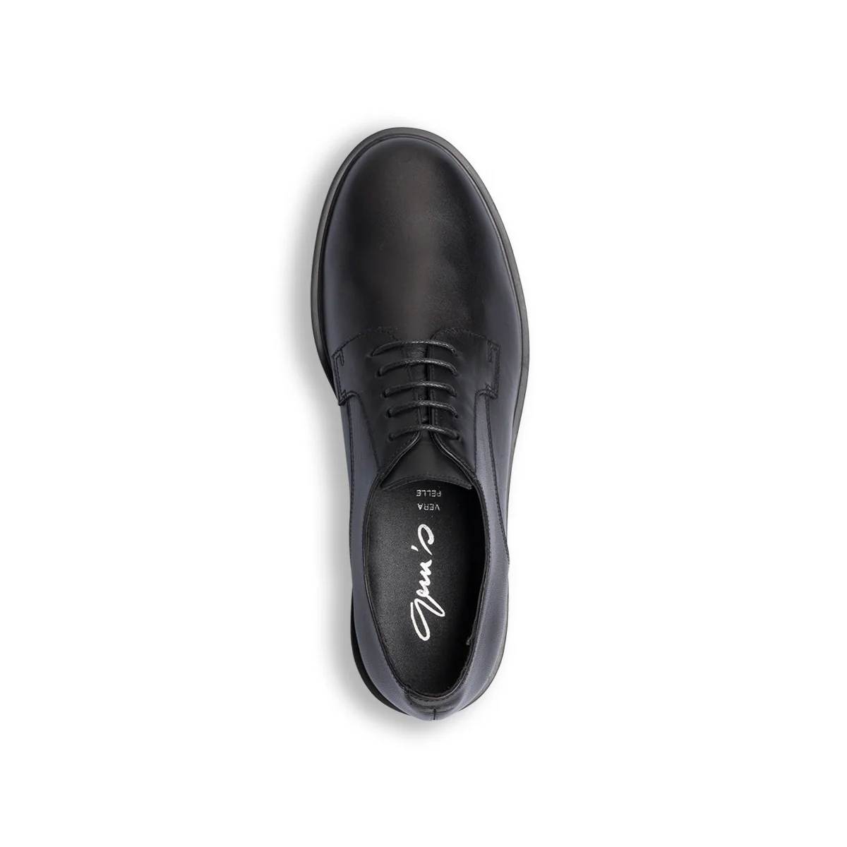 Stringate nere in pelle da donna con allacciatura Derby Primopiano - Image 7