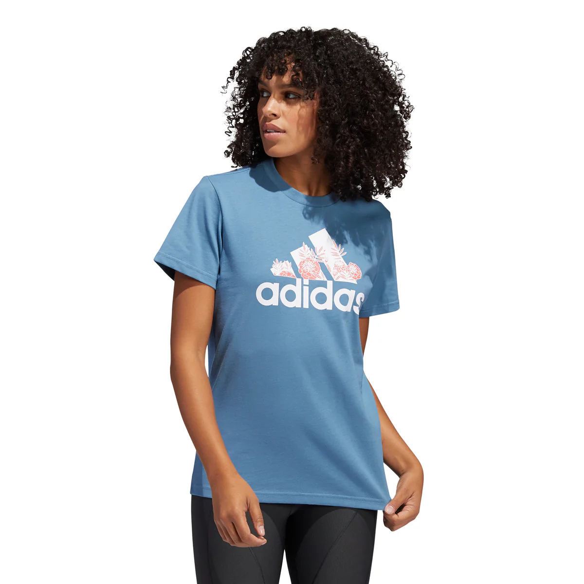T-shirt azzurra da donna adidas