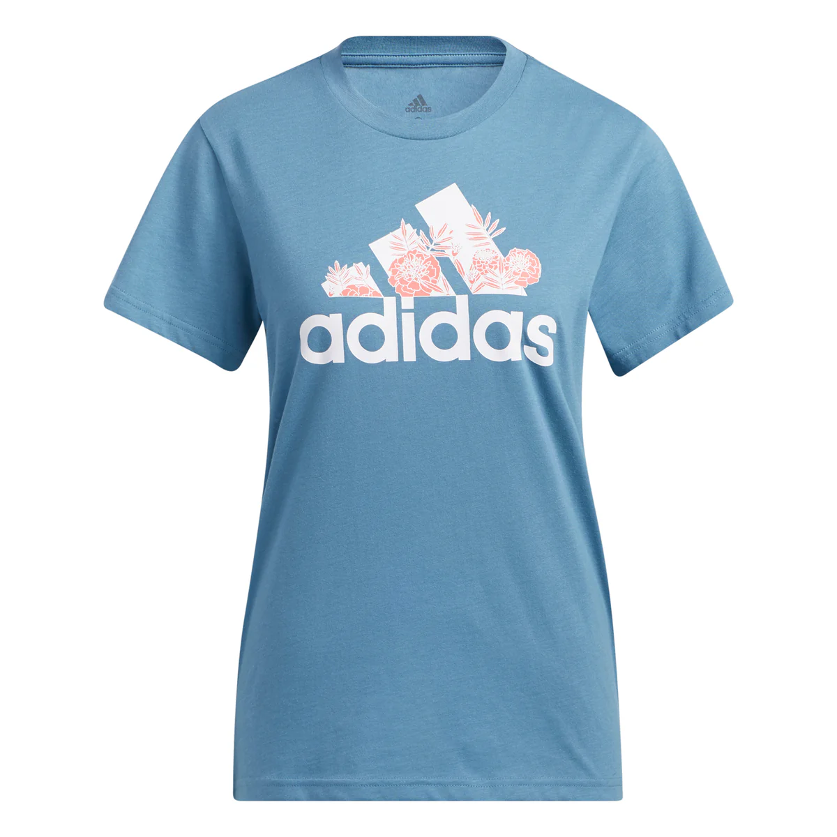 T-shirt azzurra da donna adidas - Image 6