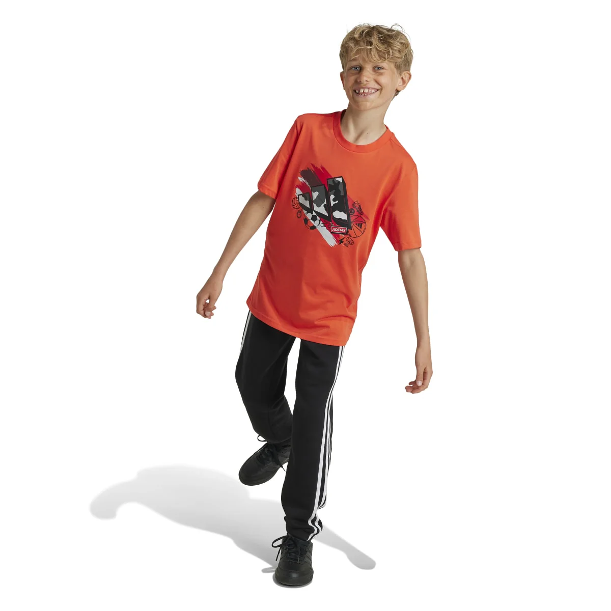 T-shirt bambino arancione Training Graphic Junior adidas - Image 5