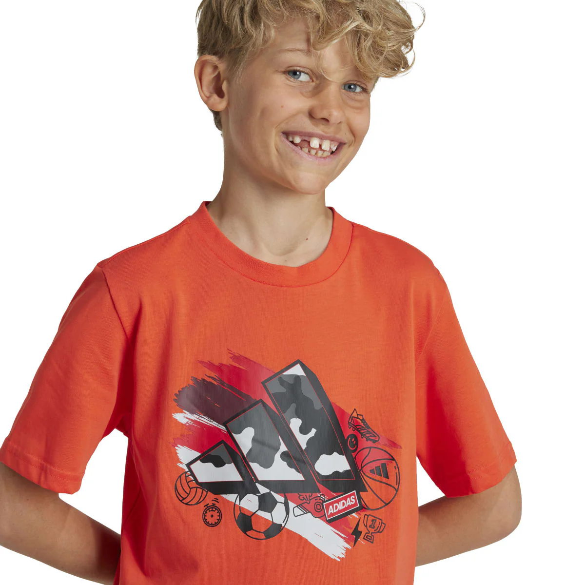 T-shirt bambino arancione Training Graphic Junior adidas - Image 6