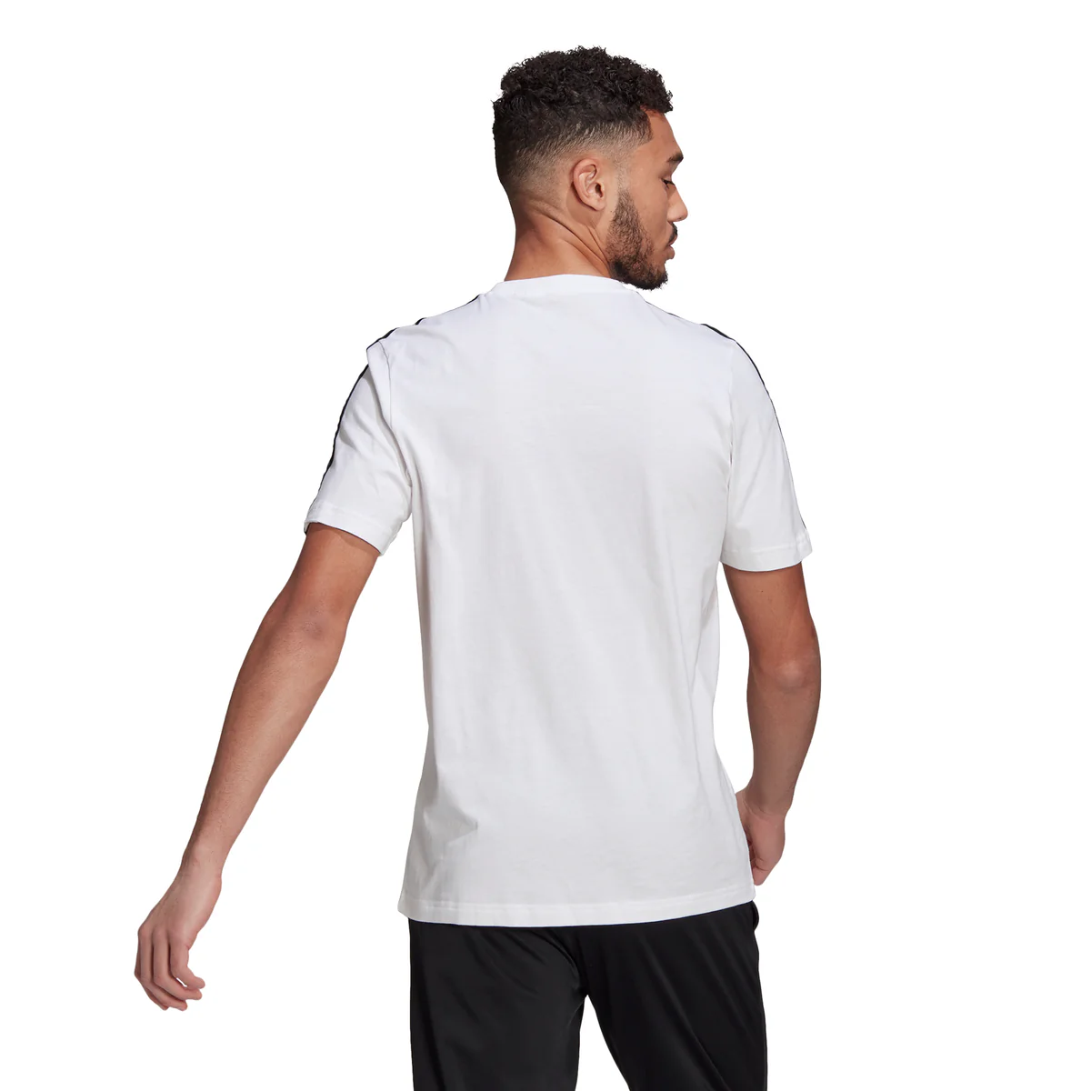 T-shirt bianca adidas Essentials 3-Stripes - Image 2