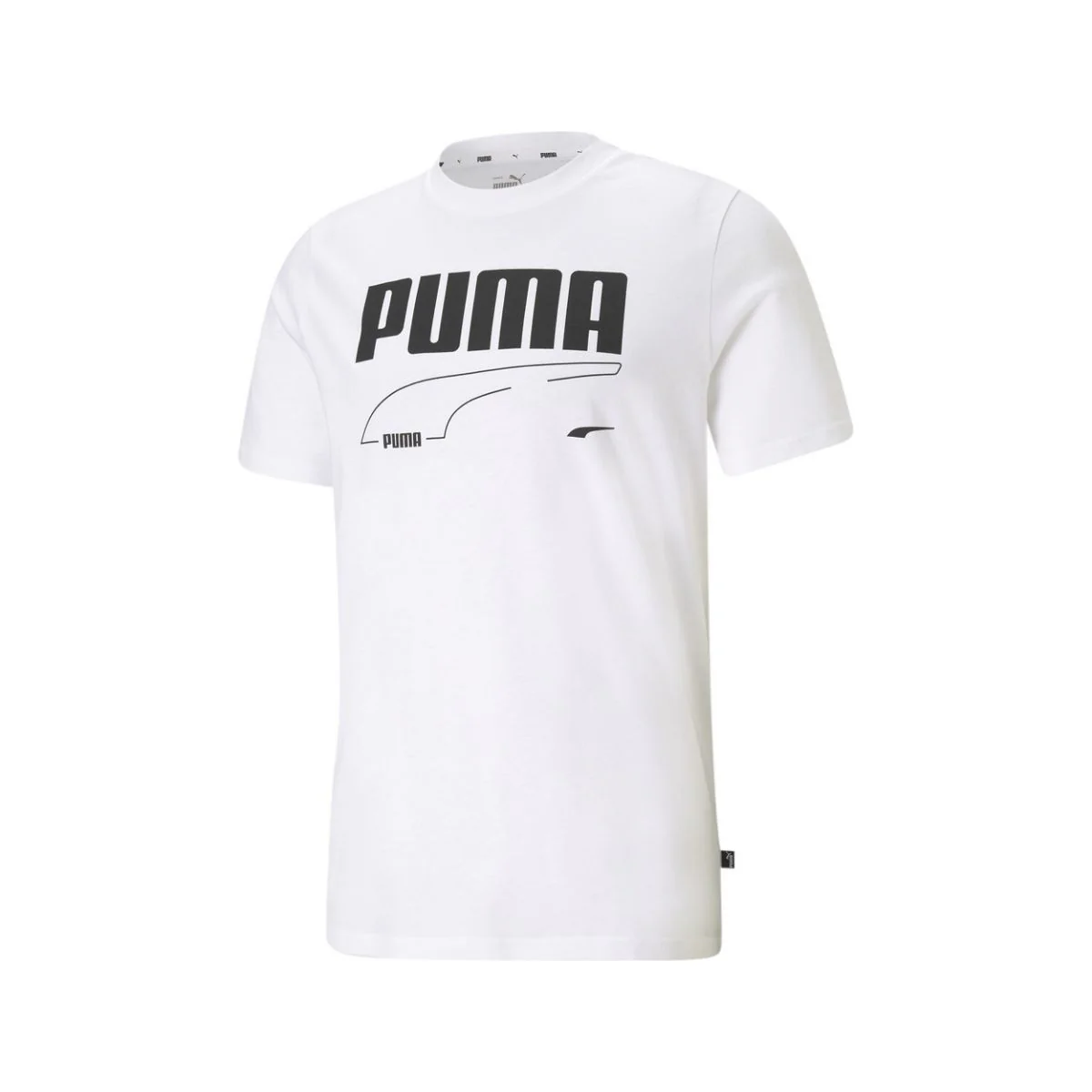 T-shirt bianca con stampa a contrasto Puma REBEL - Image 4