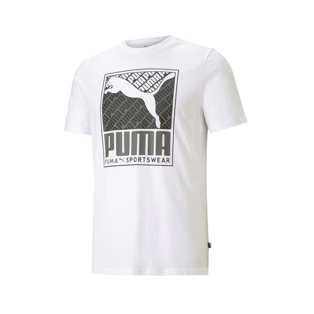 T-shirt bianca con stampa Puma Cat Box