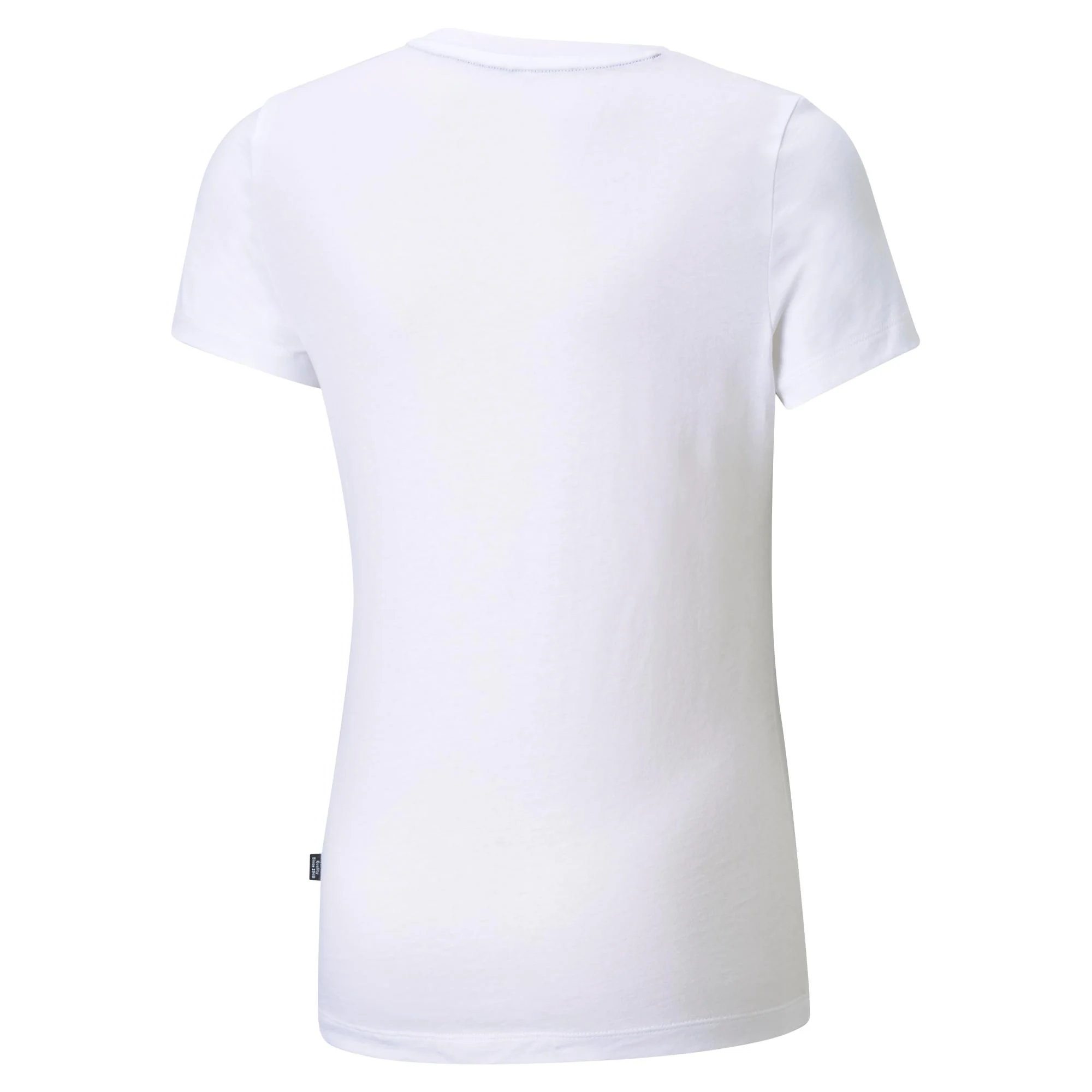 T-shirt bianca da bambina con logo sul petto Puma Essentials Youth - Image 2