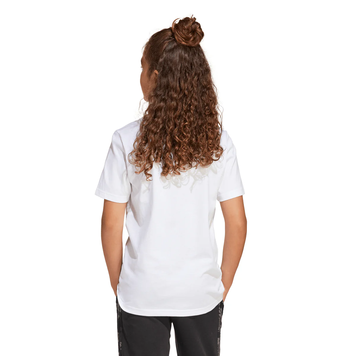 T-Shirt bianca da Bambina con stampa frontale adidas - Image 3