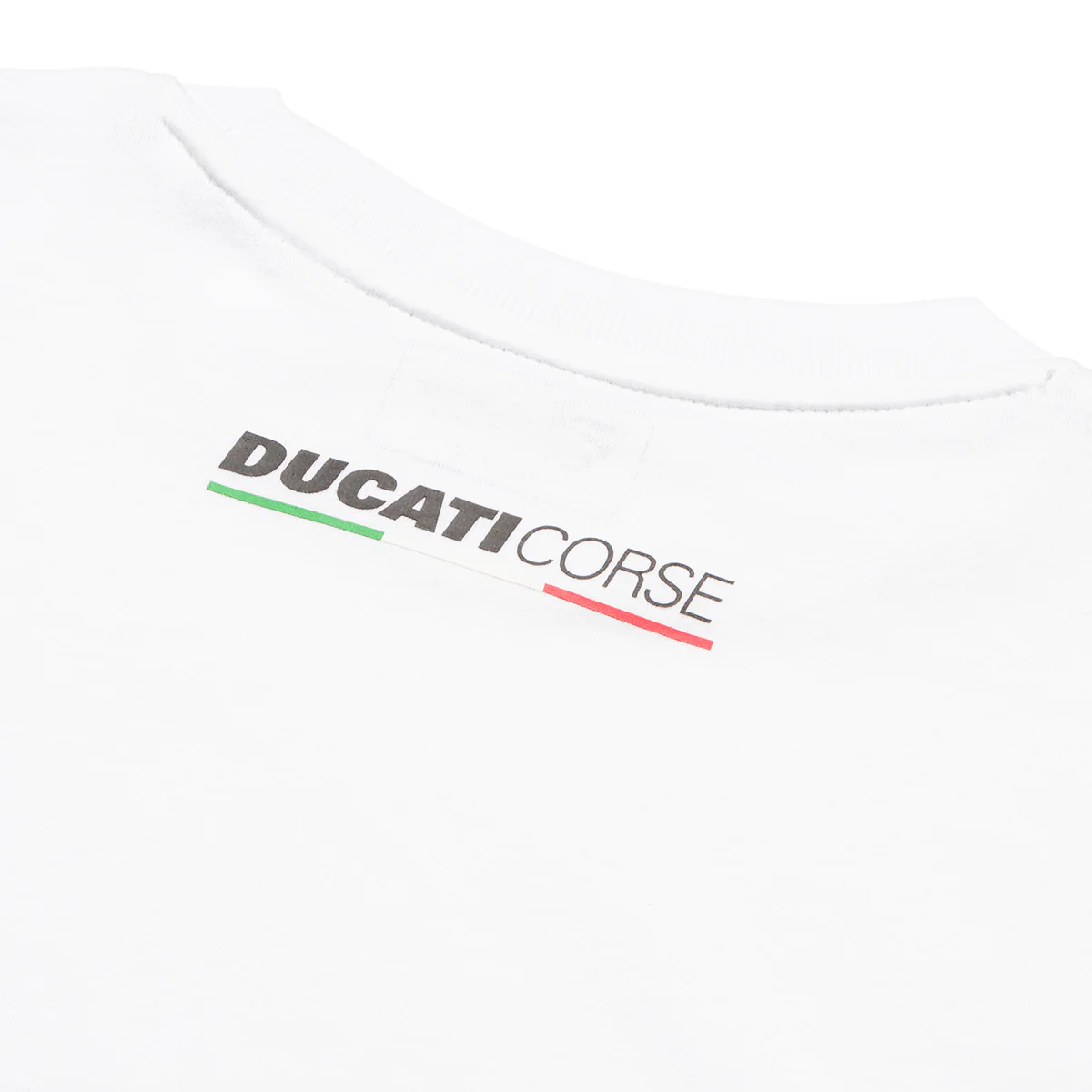 T-shirt bianca da bambino con logo sul petto e stampa sul lato Ducati Corse - Image 5