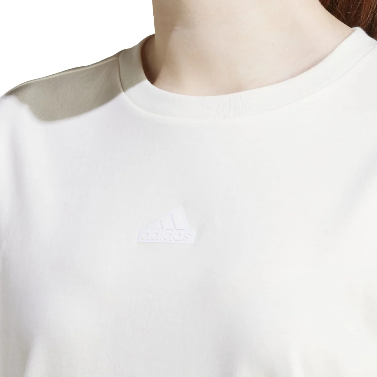 T-shirt bianca da donna con logo a contrasto sul retro adidas - Image 6