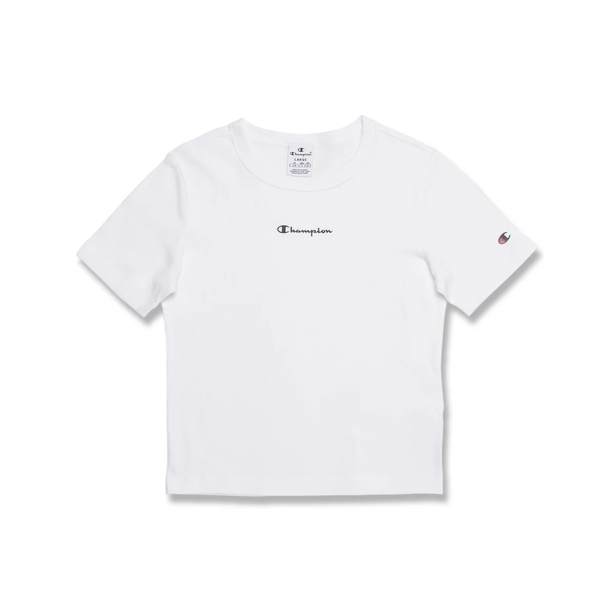 T-shirt bianca da donna con logo Champion