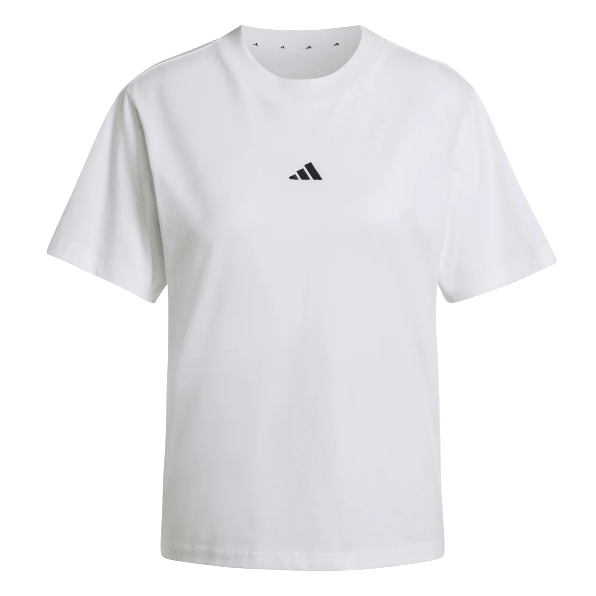 T-shirt bianca da Donna con logo minimale frontale adidas - Image 4