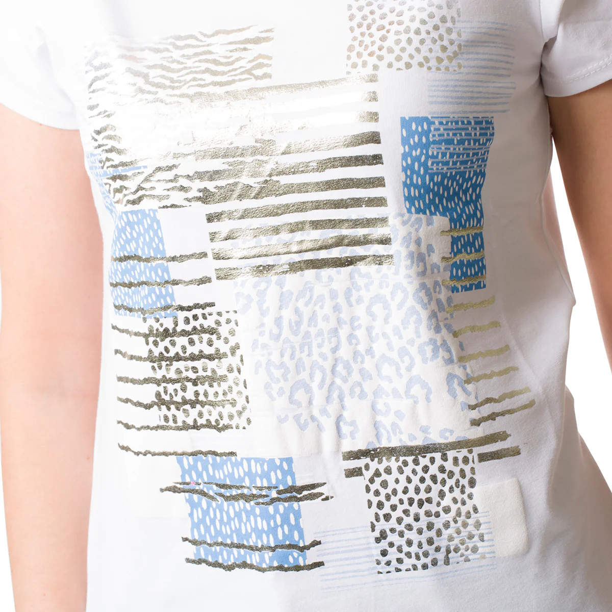 T-shirt bianca da donna con stampa animalier Swish Jeans - Image 3