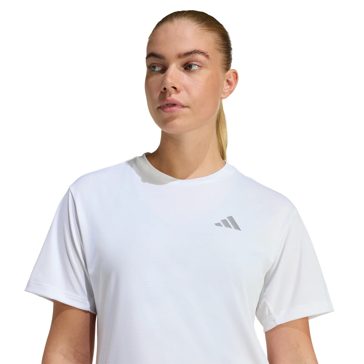 T-shirt bianca da Donna da running con tecnologia Climacool adidas - Image 4