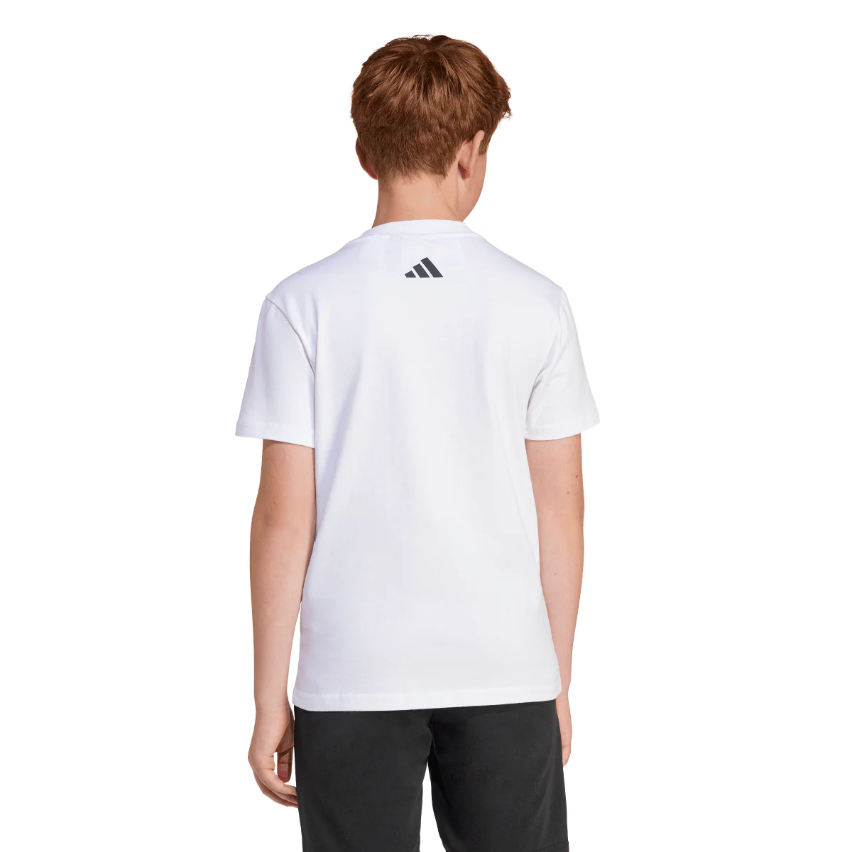 T-shirt bianca da Ragazzo con Smiley giallo adidas - Image 4