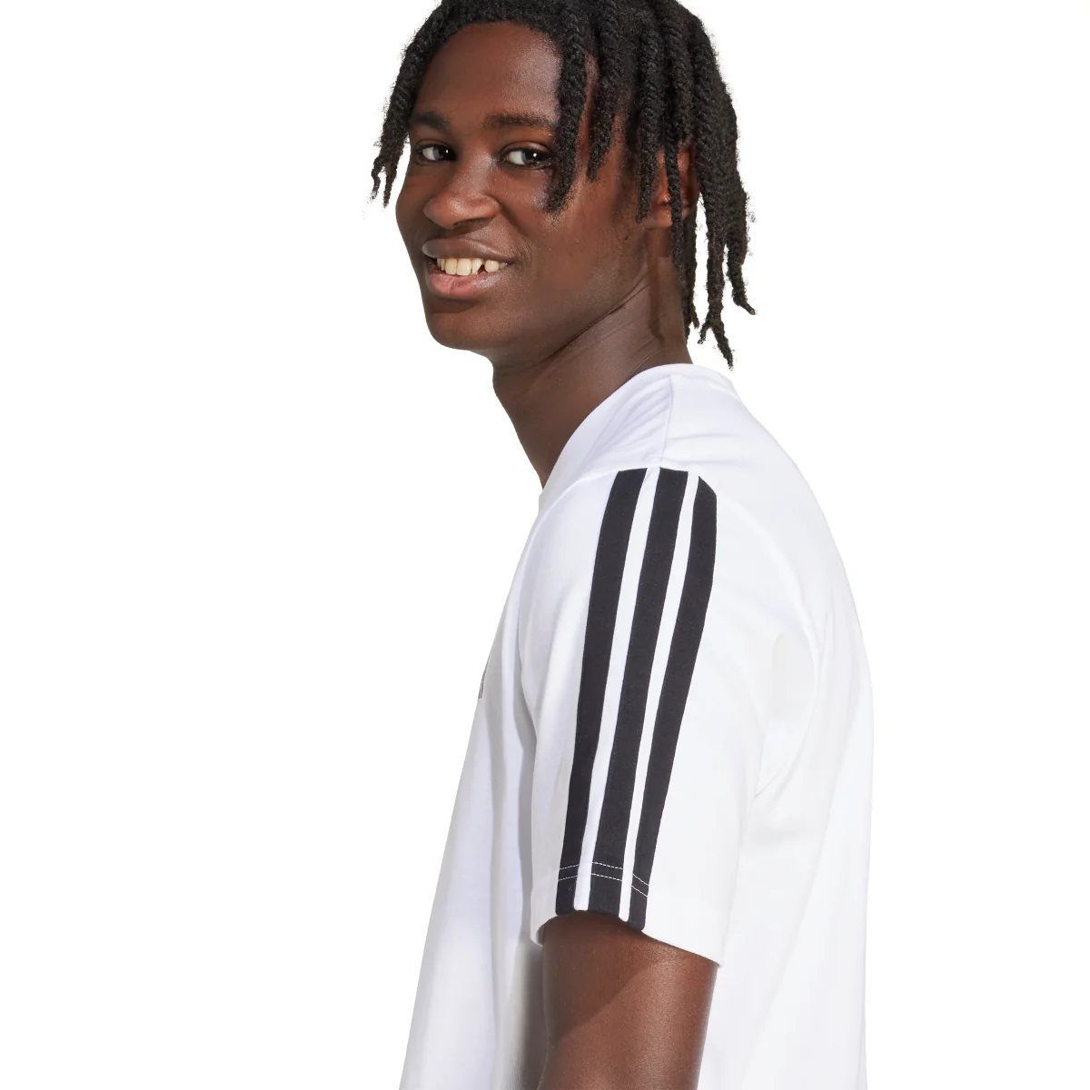 T-shirt bianca da Uomo adidas con bande laterali M 3S SJ T - Image 2