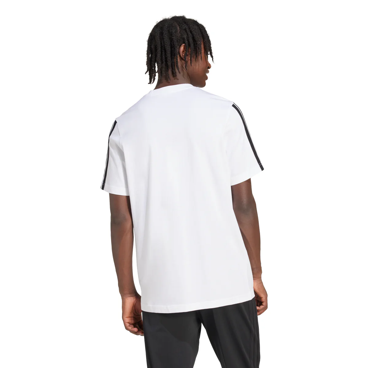 T-shirt bianca da Uomo adidas con bande laterali M 3S SJ T - Image 3