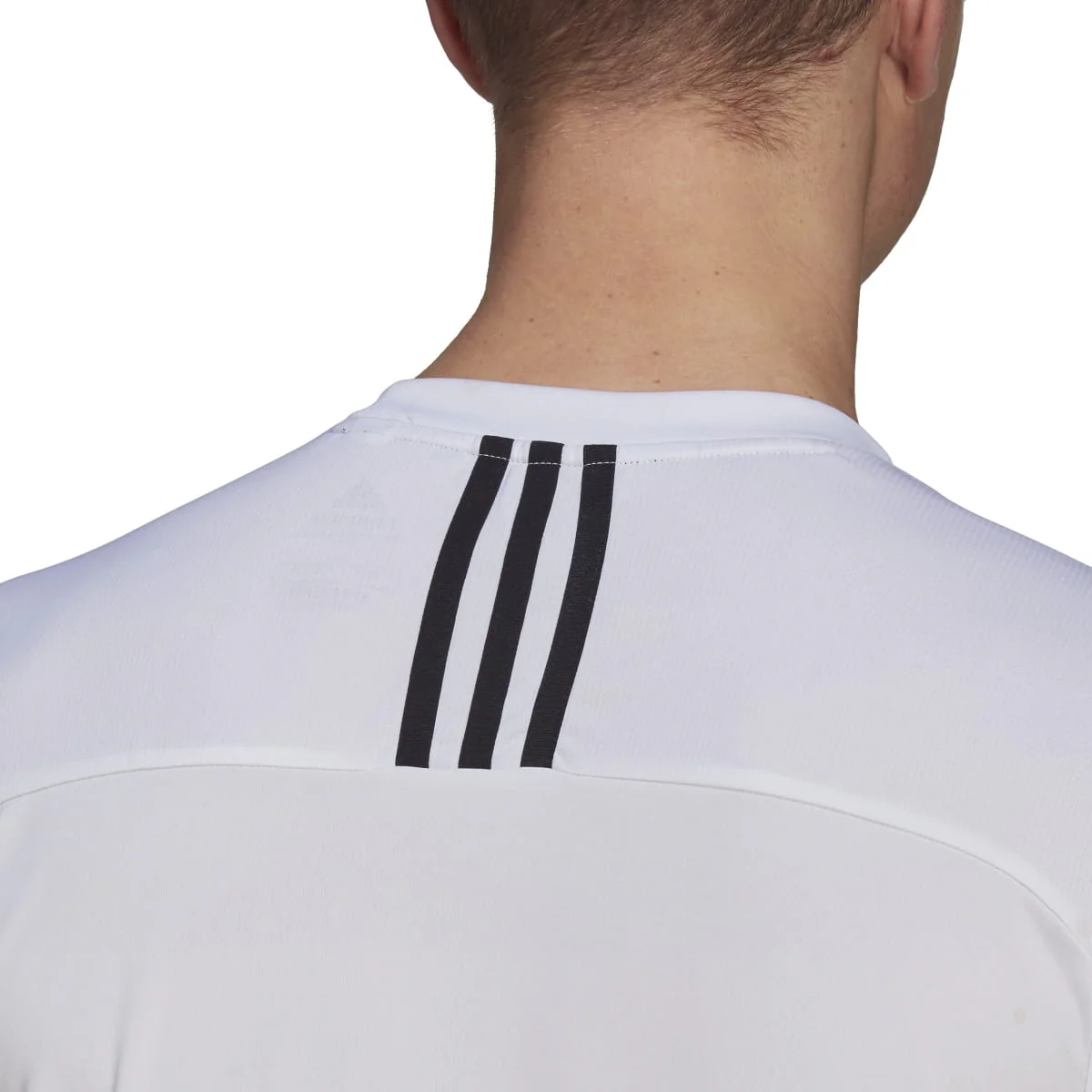 T-shirt bianca da uomo adidas Primeblue Designed To Move Sport 3-Stripes - Image 4