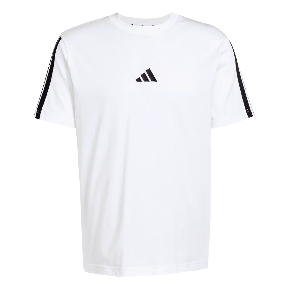 T-shirt bianca da Uomo con bande laterali e logo frontale adidas - Image 4