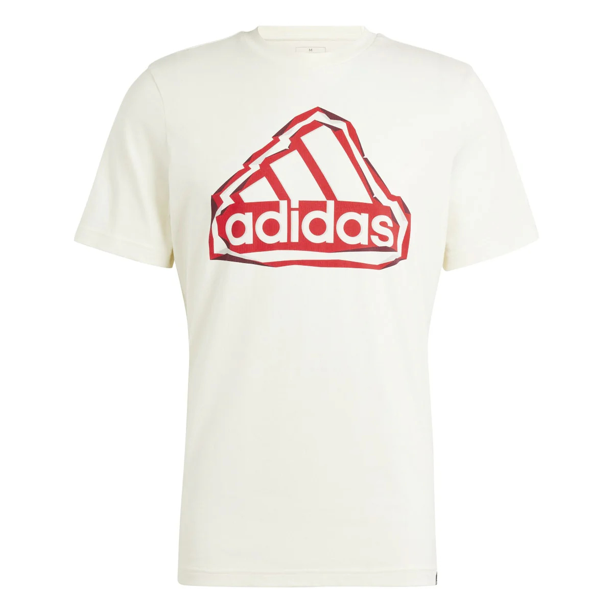 T-shirt bianca da uomo con logo rosso adidas Folded Badge Graphic - Image 6