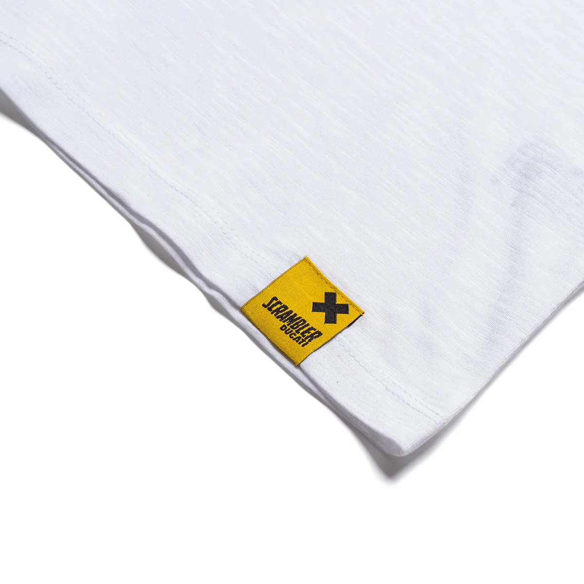 T-shirt bianca da uomo con logo sul petto Scrambler Ducati T-Bite - Image 4