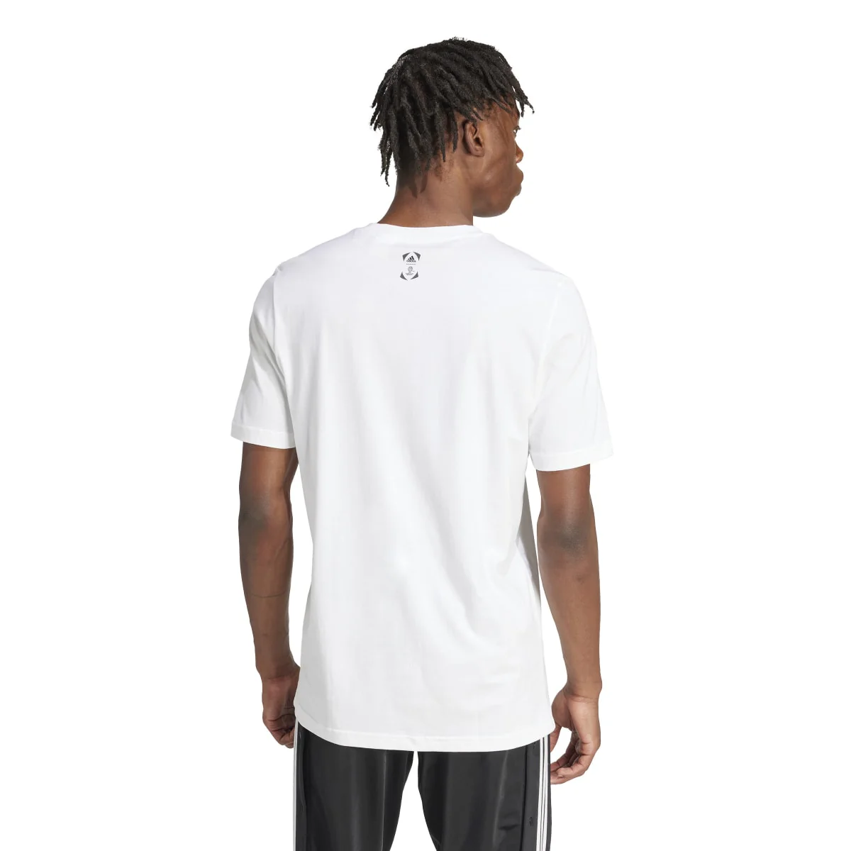 T-shirt bianca da uomo con logo Uefa Euro  2024 multicolore adidas Oe Tee - Image 2