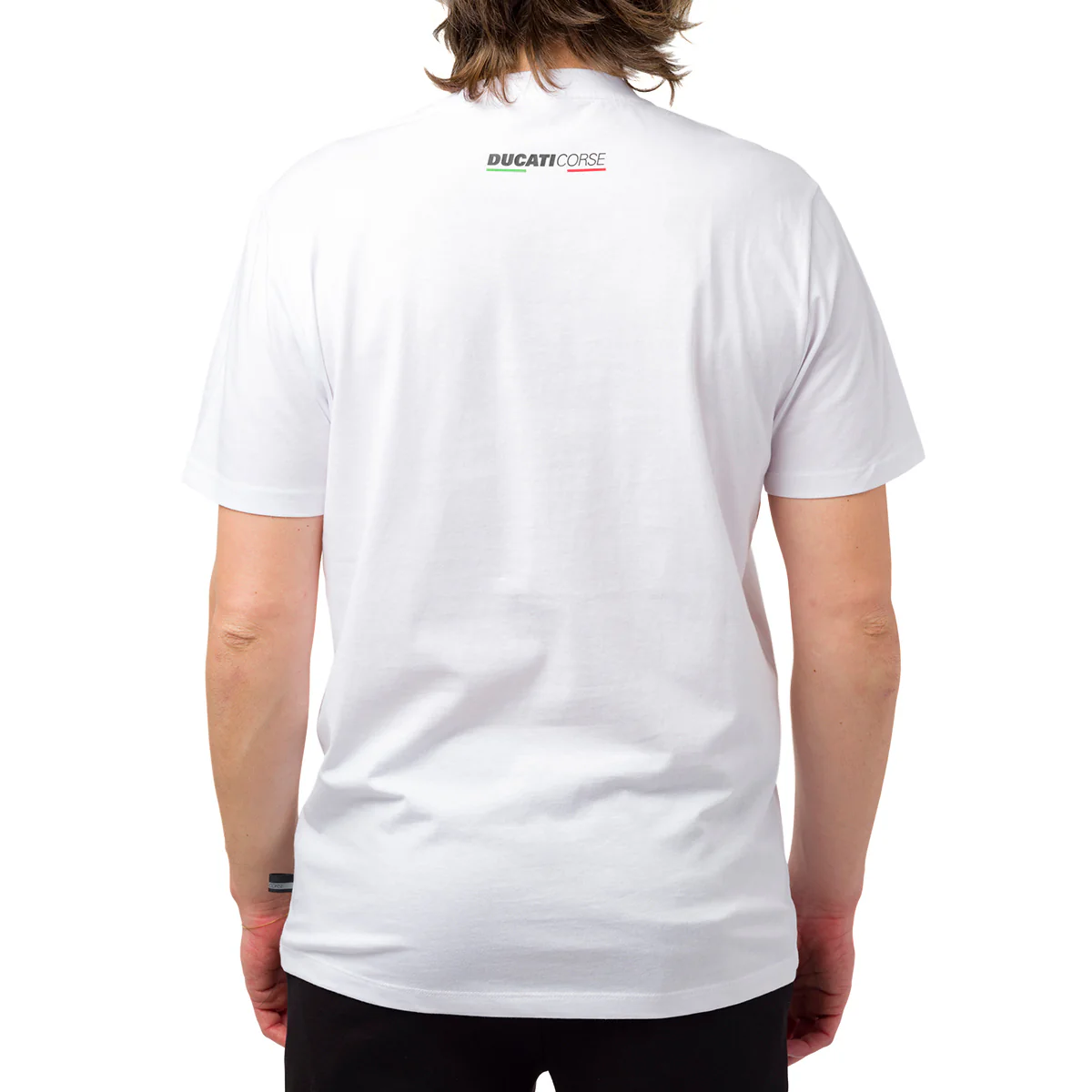 T-shirt bianca da uomo con stampa e logo Ducati Corse - Image 2