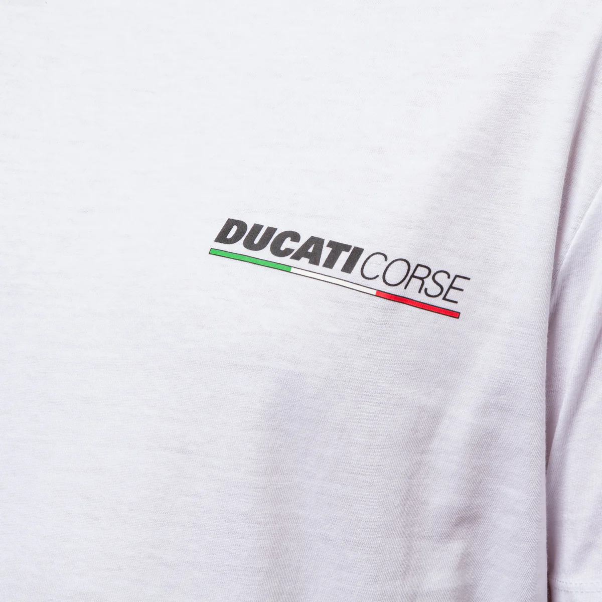 T-shirt bianca da uomo con stampa sul retro "Respect for Bikers" Ducati Corse - Image 3