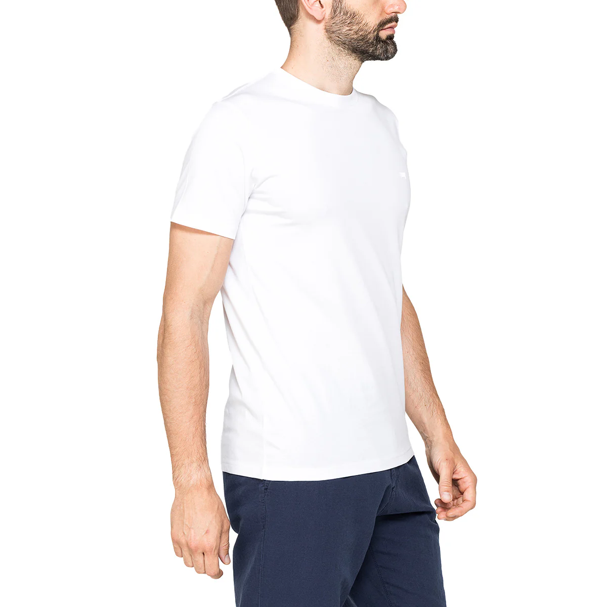 T-shirt bianca da Uomo girocollo in cotone con logo Carrera Jeans - Image 2
