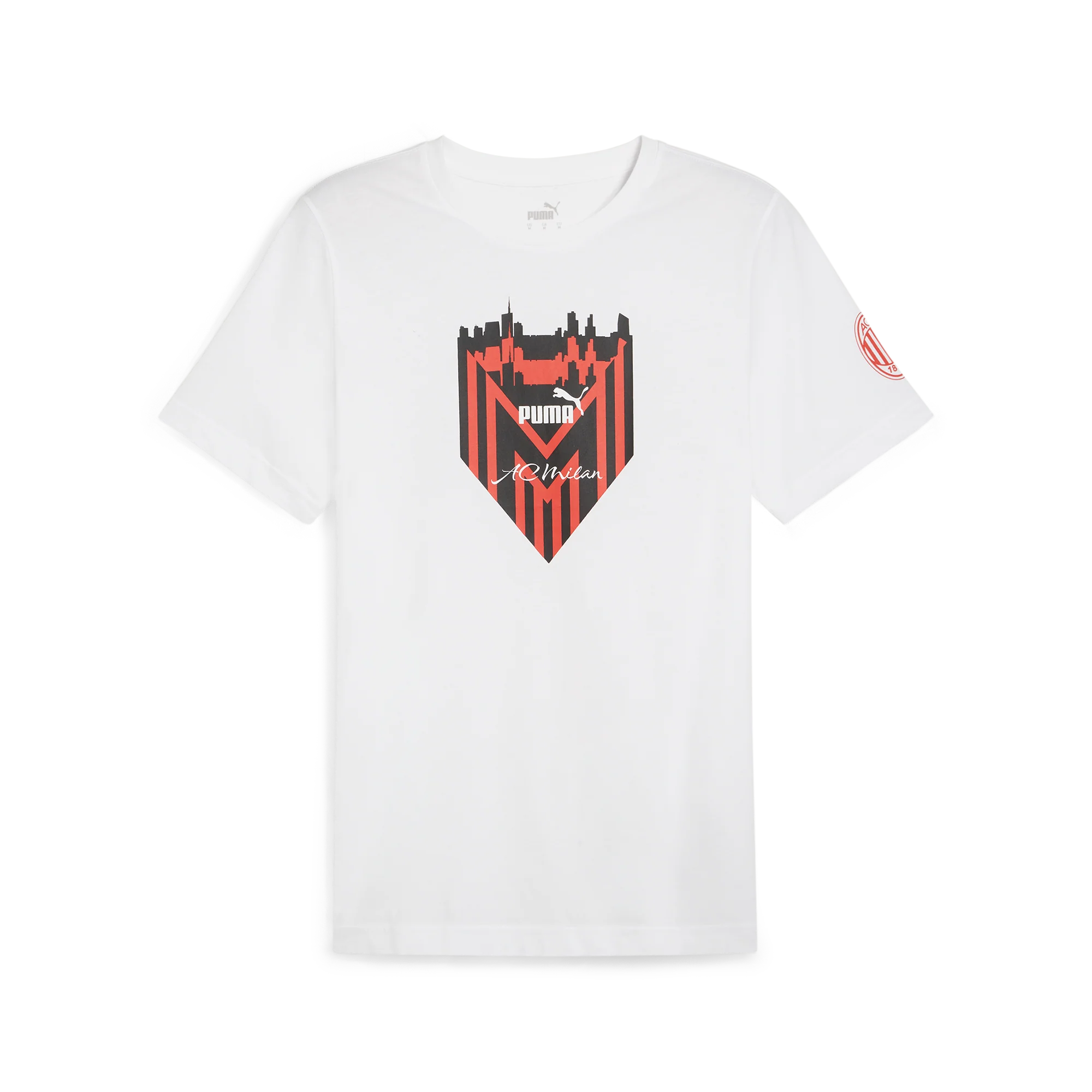 T-shirt bianca da uomo Puma x AC Milan Ftblicons