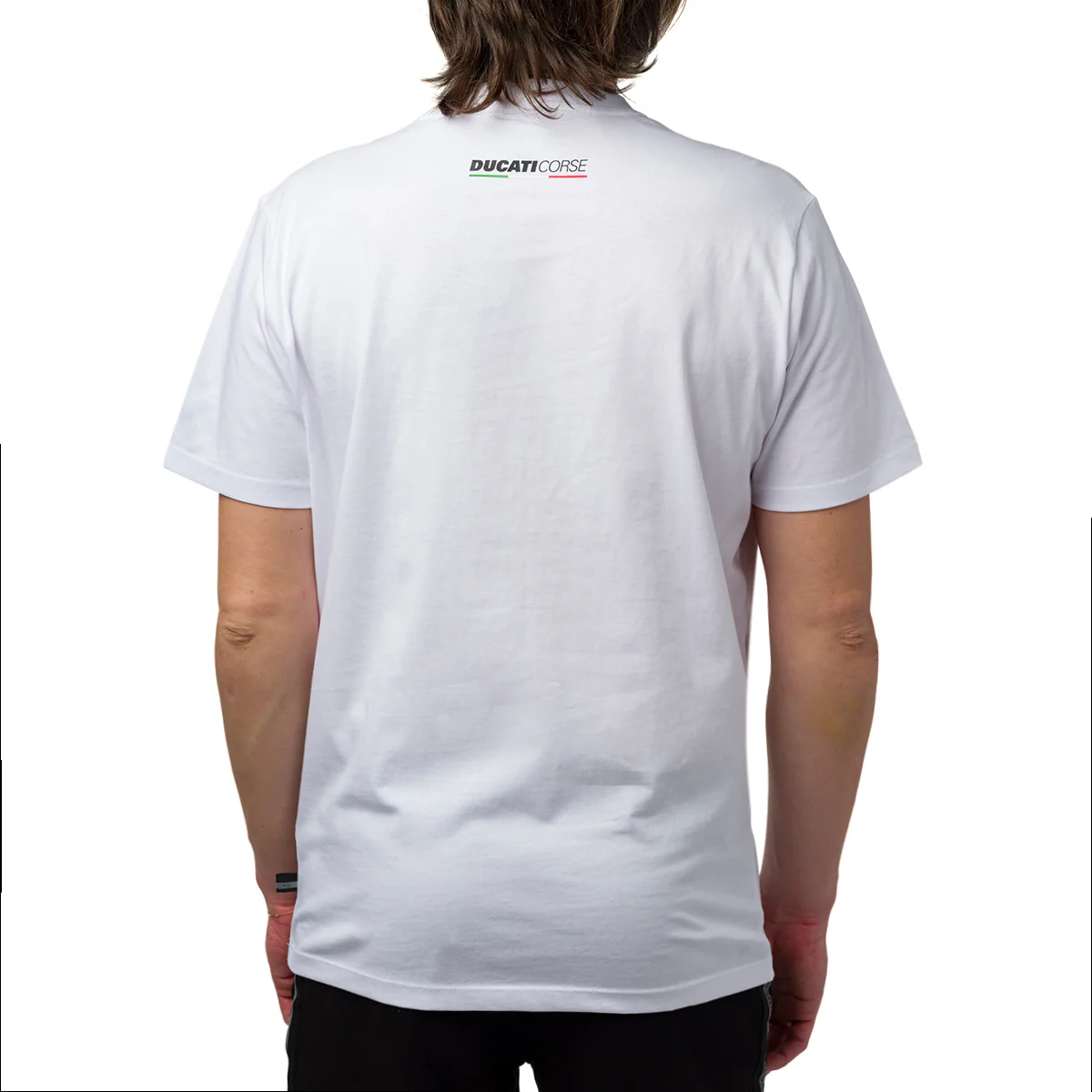 T-shirt bianca e nera da uomo con logo Ducati Corse - Image 2