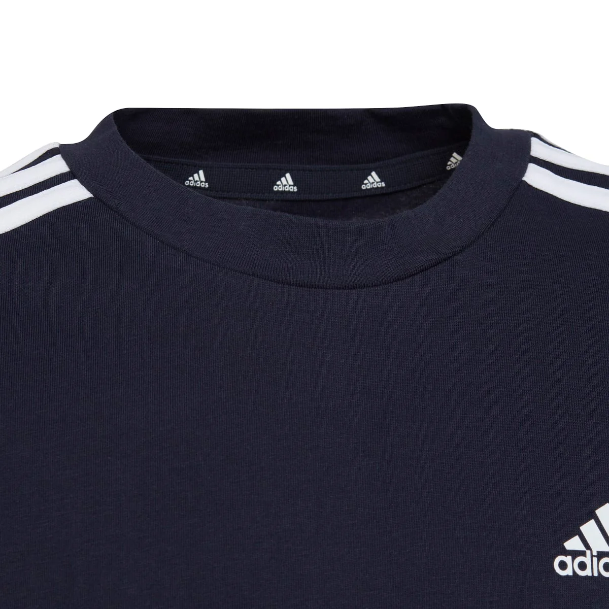 T-shirt blu da bambino adidas Essentials 3-Stripes - Image 3