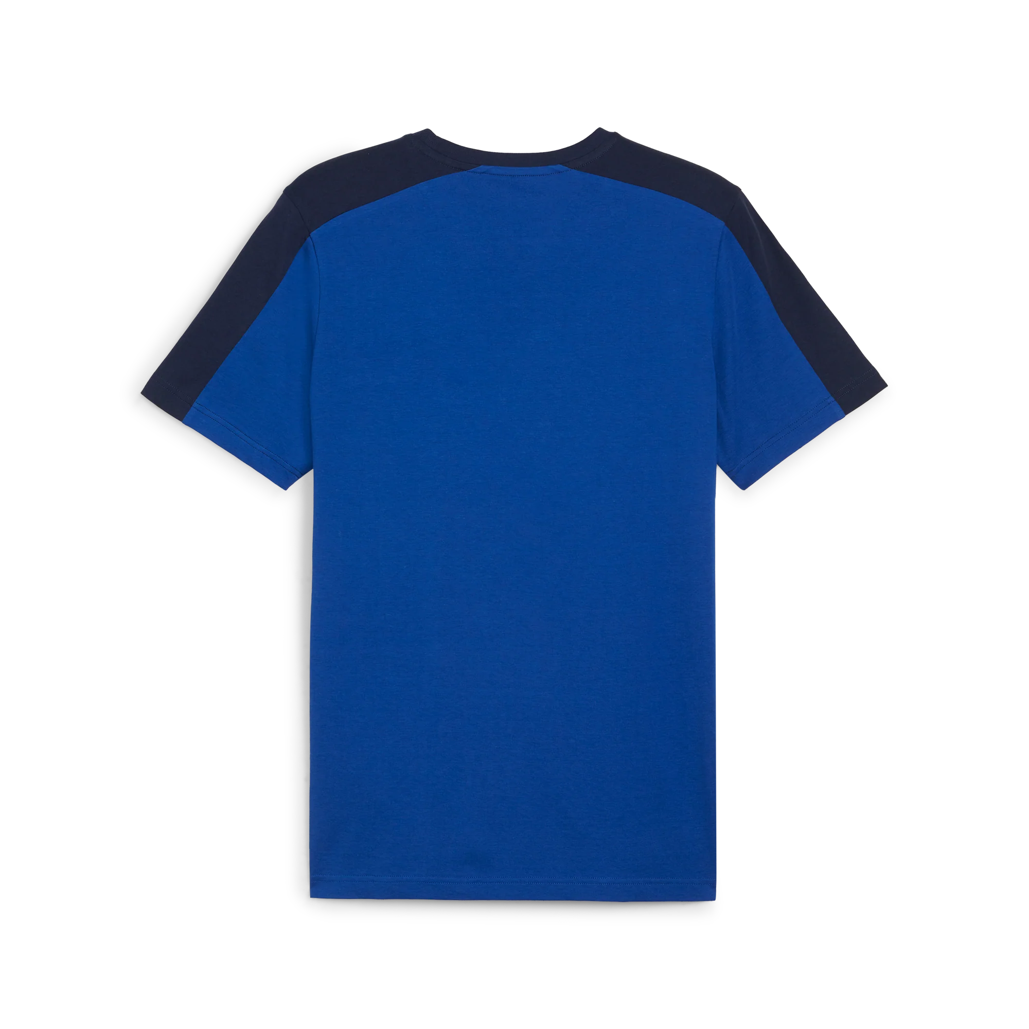 T-shirt blu da uomo con logo sul petto Puma Essentials Block x Tape - Image 2