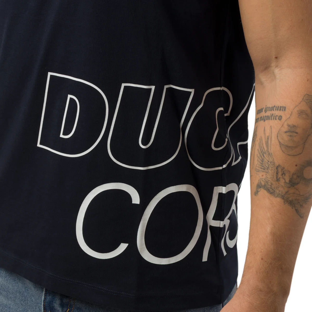 T-shirt blu da Uomo con mega stampa Ducati Corse - Image 3
