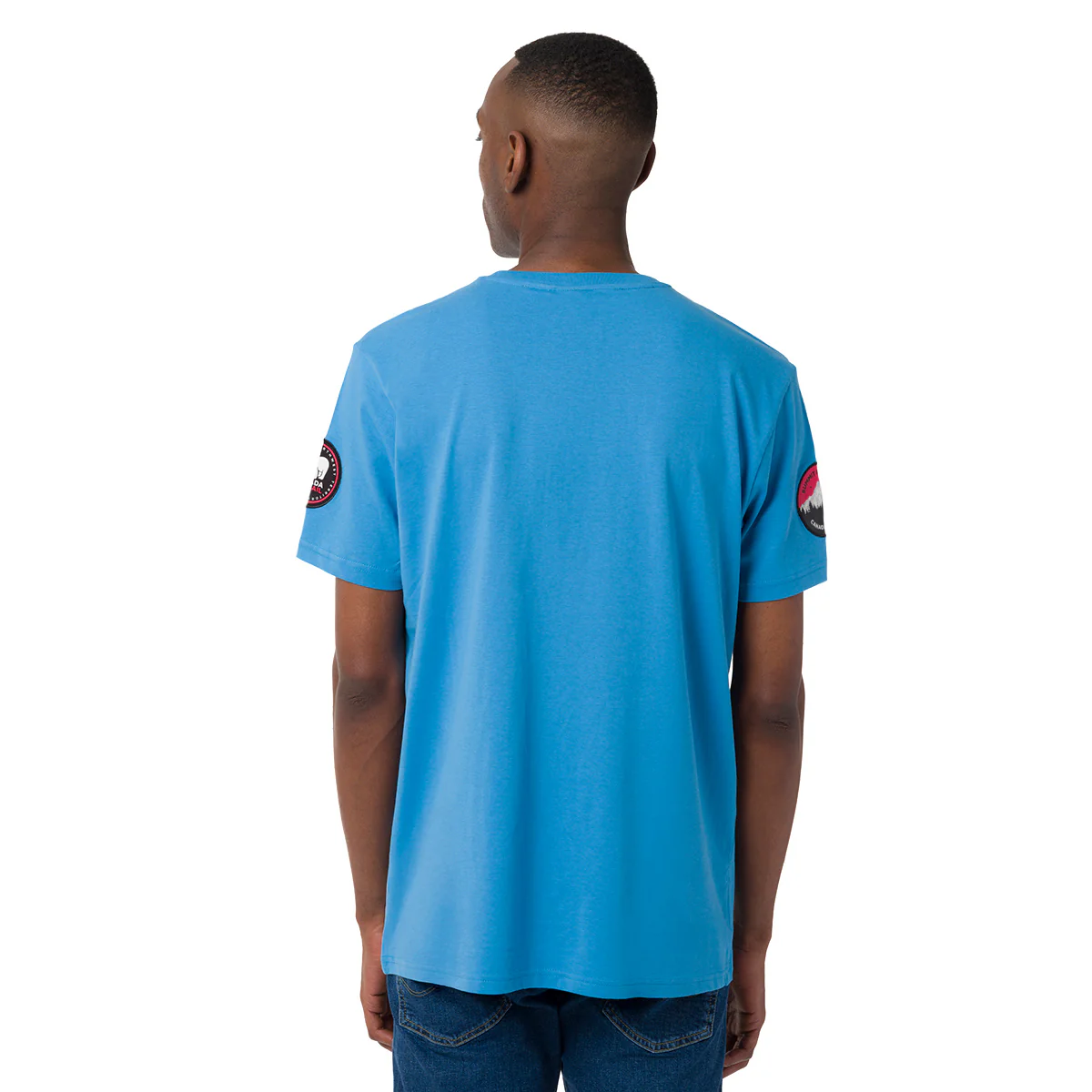 T-Shirt blu da Uomo con stampa frontale in contrasto Canada Trail - Image 2