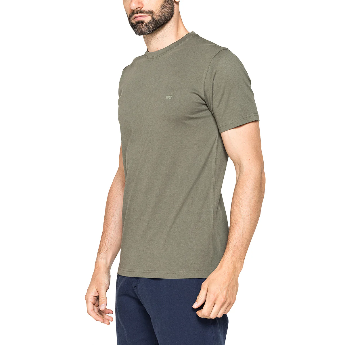 T-shirt casual da Uomo verde militare in cotone con logo Carrera Jeans - Image 2