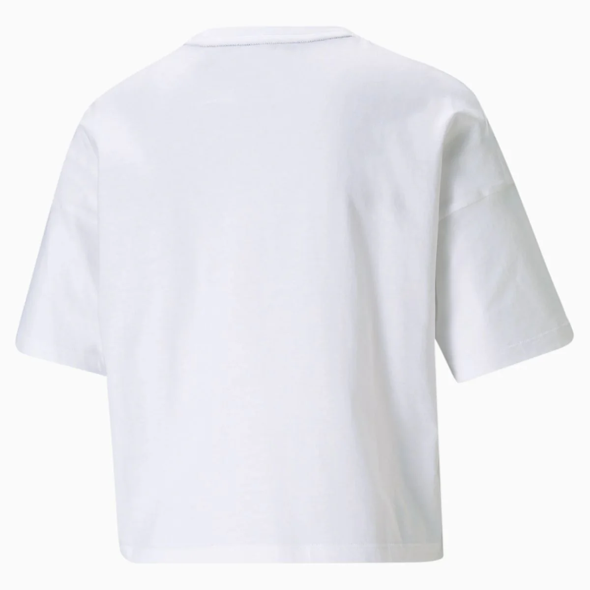 T-shirt corta bianca da donna Puma Essentials Cropped Logo - Image 5